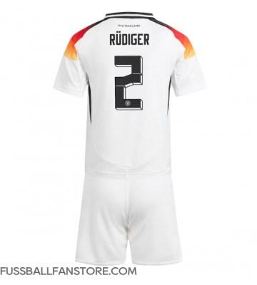 Deutschland Antonio Rudiger #2 Replik Heimtrikot Kinder EM 2024 Kurzarm (+ Kurze Hosen)